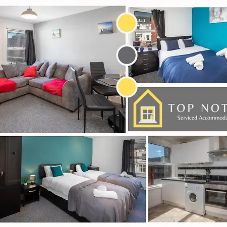 2 Bedroom At , Top Notch Serviced , Free Wifi Apartment Blackpool