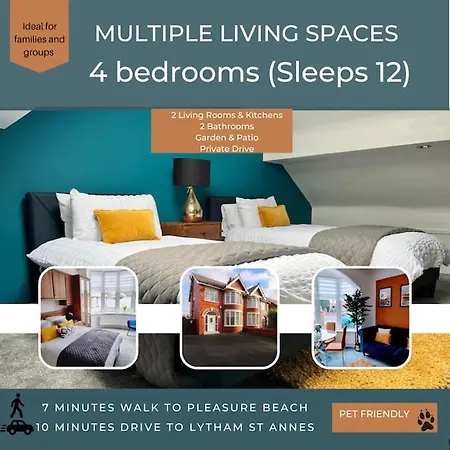 The Big One! Large Blackpool. 3 Floors Of Luxury. Holiday home Blackpool
