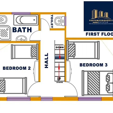 Spacious 6-bedroom In Bedes, *